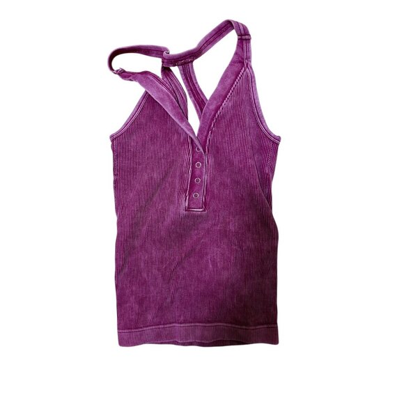 Cali Rose Boutique Ribbed Tank Top Bundle S/M Racerback Henley Set of 4 - Picture 8 of 10